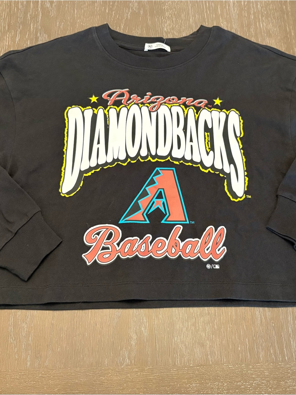 Arizona Diamondbacks Youth Black Graphic Sweatshirt with Teal & Yellow Accents